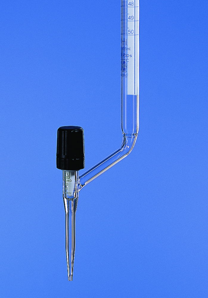 Burettes, with lateral valve cock, borosilicate glass 3.3, class AS