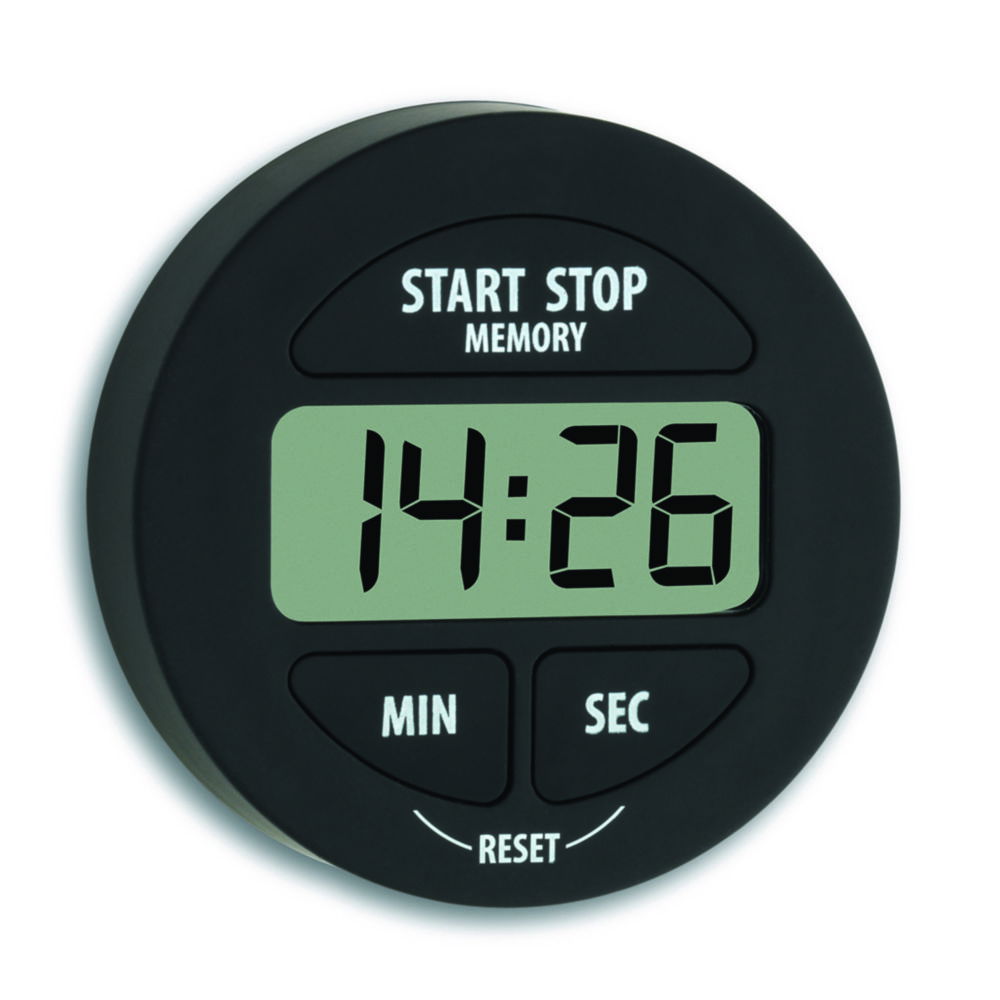 Digital countdown timer and stopwatch, round Digital countdown timer and stopwatch, round