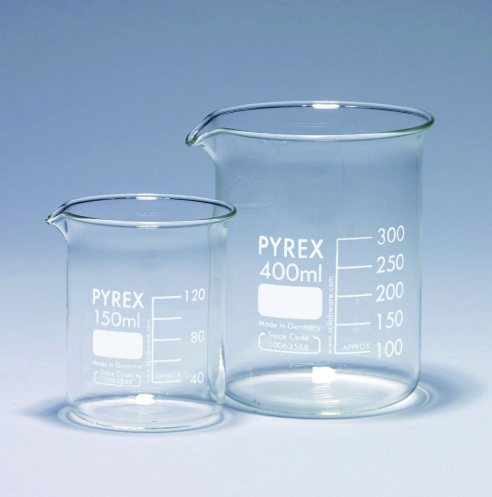 Beakers glass, Pyrex®, low form Beakers glass, Pyrex®, low form