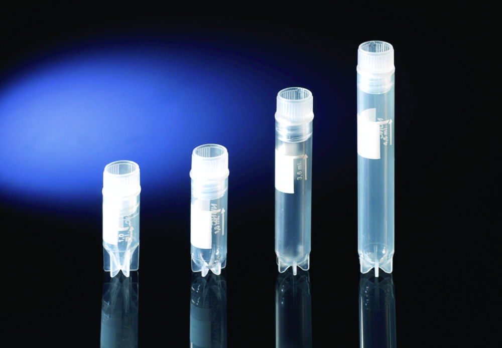 Cryotubes Nunc, with starfoot and writing area