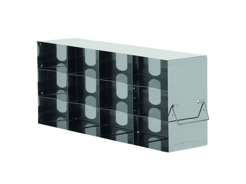 Racks for upright freezers, stainless steel, for boxes with 75 mm height Racks for upright freezers, stainless steel, for boxes with 75 mm height