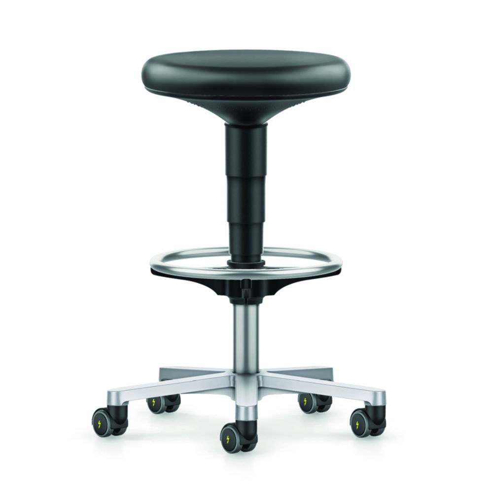 Cleanroom stool, Stop&Go castors, foot ring Cleanroom stool, Stop&Go castors, foot ring