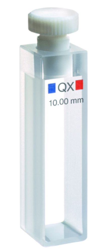 Macro cells for absorption measurement, NIR-range, quartz glass Extended Range Macro cells for absorption measurement, NIR-range, quartz glass Extended Range