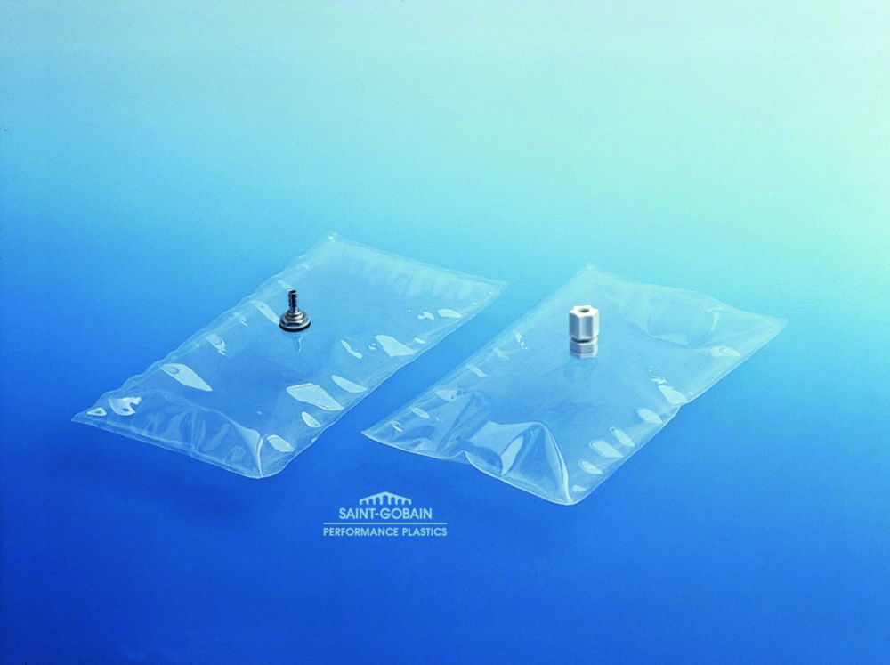 Sampling bags, PVDF, with on/off valve Sampling bags, PVDF, with on/off valve