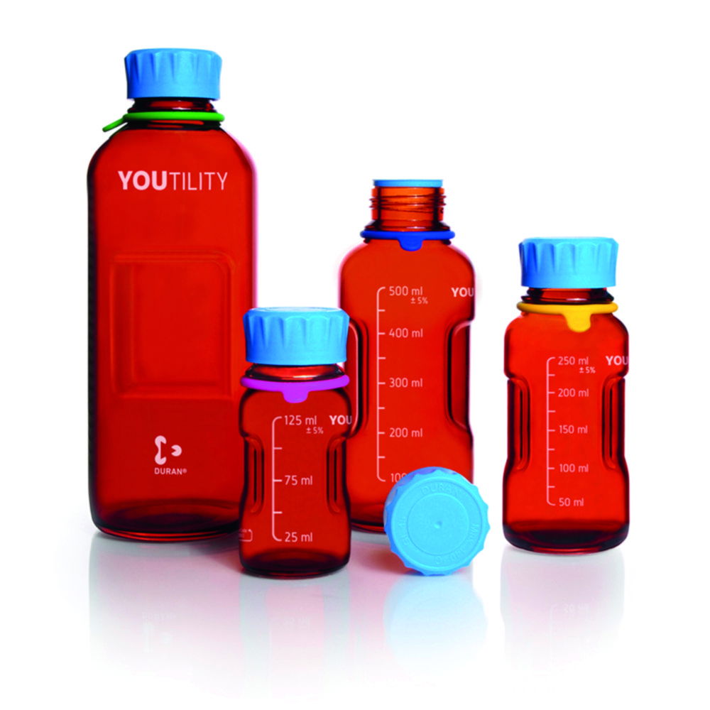 Laboratory bottle system DURAN® YOUTILITY, amber glass Laboratory bottle system DURAN® YOUTILITY, amber glass
