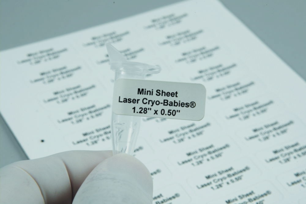 Laser deep freeze labels Cryo-Babies® and Cryo-Tags® Laser deep freeze labels Cryo-Babies® and Cryo-Tags®