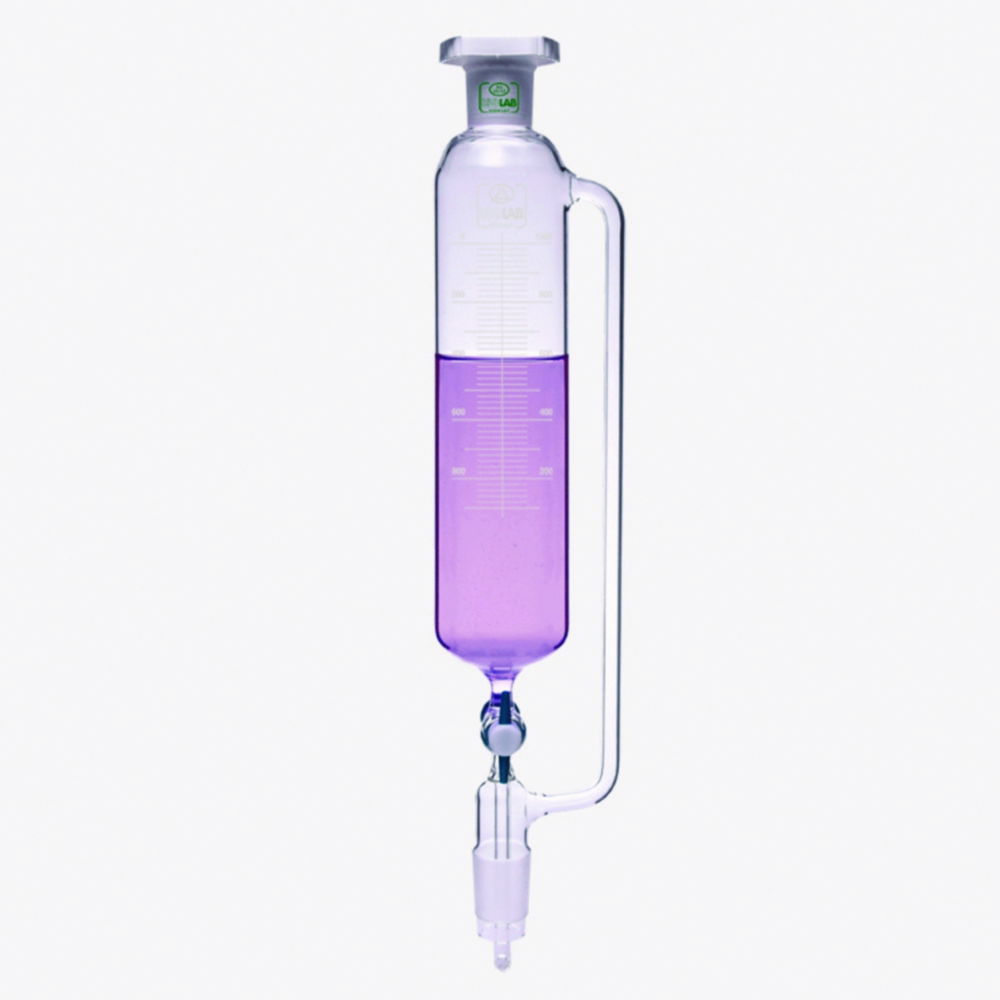 Dropping funnels, cylindrical, with pressure equalizing tube, Borosilicate glass 3.3 Dropping funnels, cylindrical, with pressure equalizing tube, Borosilicate glass 3.3