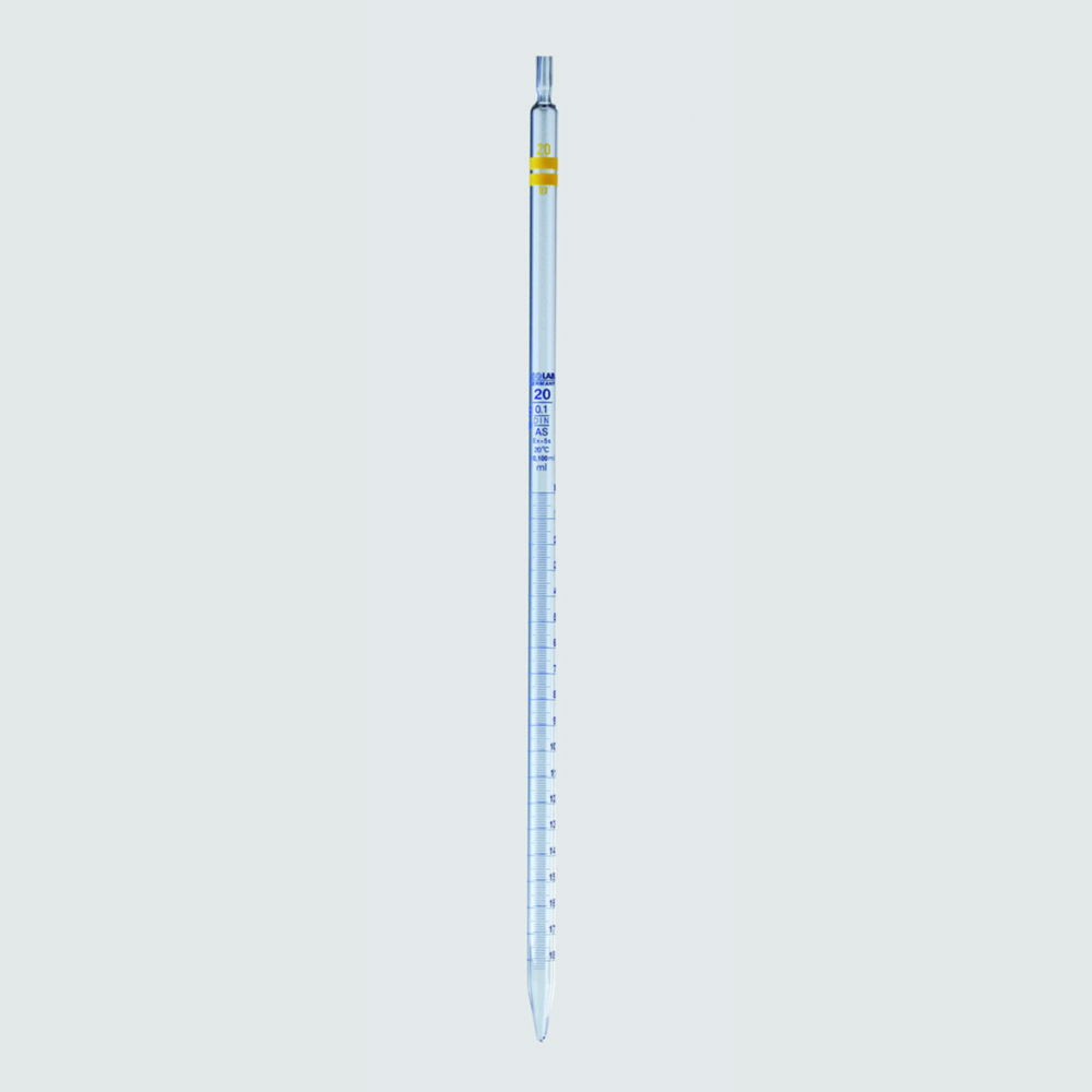 Graduated pipettes, soda glass, class AS, type 3 Graduated pipettes, soda glass, class AS, type 3