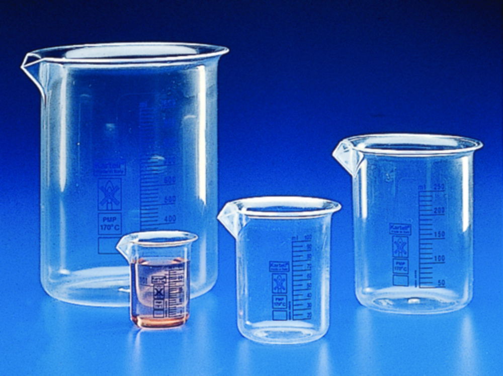 Beakers, PMP (TPX®), low form Beakers, PMP (TPX®), low form