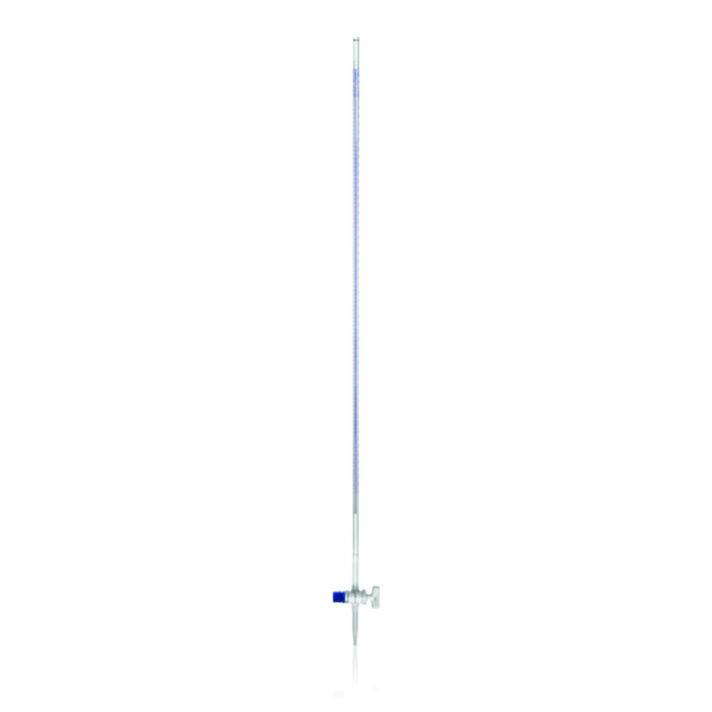 Burette with straight standard ground stopcock, DURAN®, class AS, with glass key