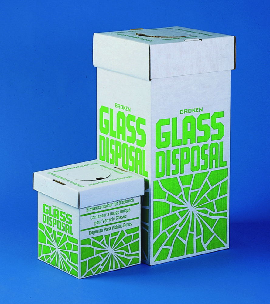 Disposal cartons for broken glass Disposal cartons for broken glass