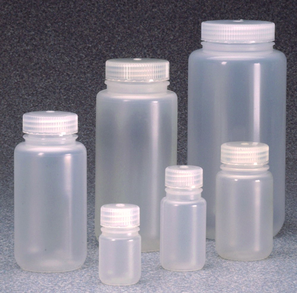 Wide-mouth packaging bottles Nalgene™ PPCO, with closure, PP Wide-mouth packaging bottles Nalgene™ PPCO, with closure, PP
