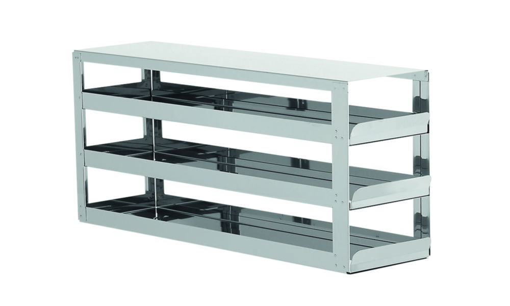 Racks with drawers for upright freezers, stainless steel, for boxes with 75 mm height Racks with drawers for upright freezers, stainless steel, for boxes with 75 mm height