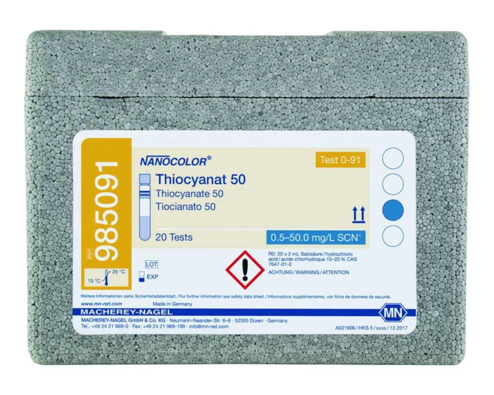 Tube tests NANOCOLOR® Thiocyanate Tube tests NANOCOLOR® Thiocyanate