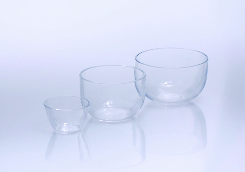 Crucibles, quartz glass, medium form Crucibles, quartz glass, medium form