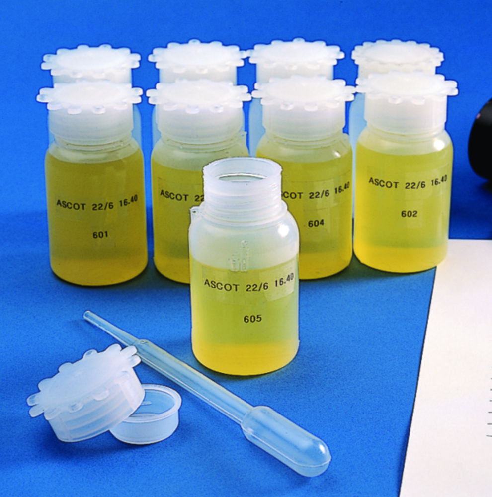 Wide-mouth bottles, PE, graduated Wide-mouth bottles, PE, graduated