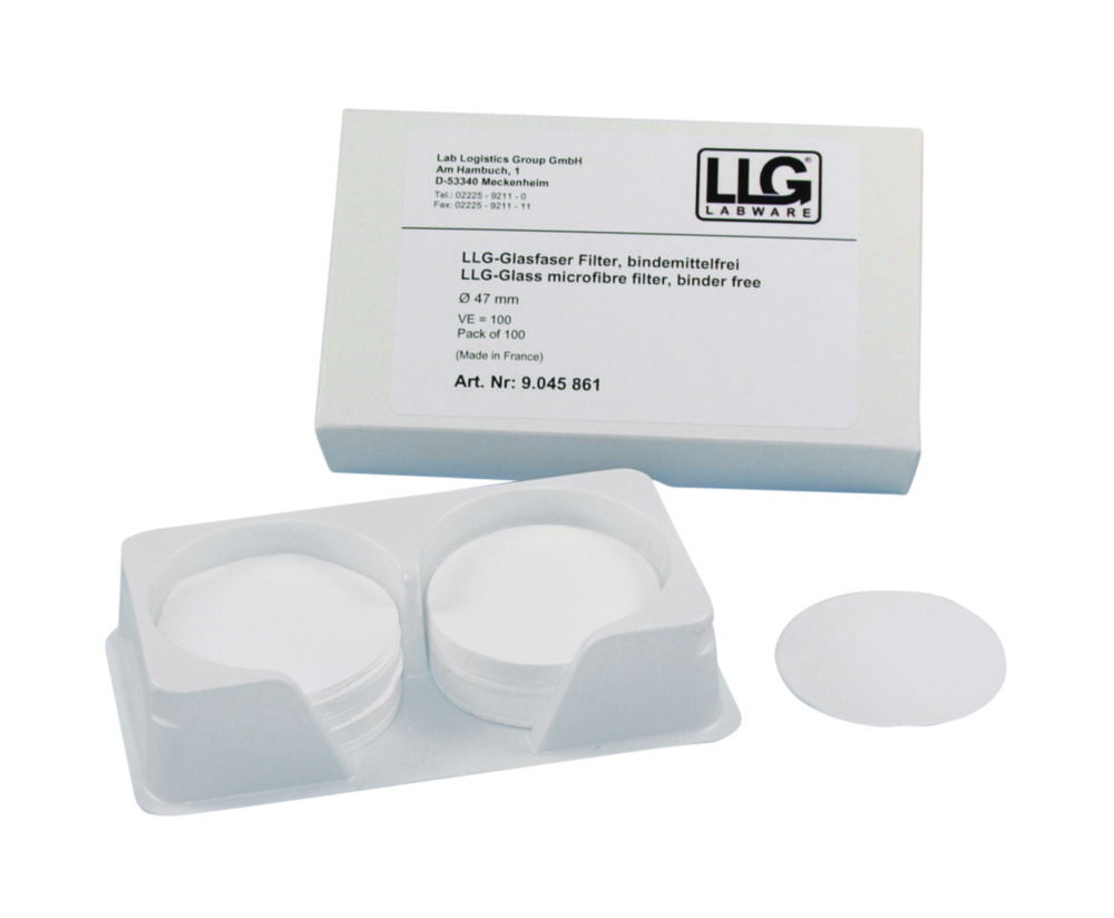 LLG-Glass microfibre filters, filter circles LLG-Glass microfibre filters, filter circles