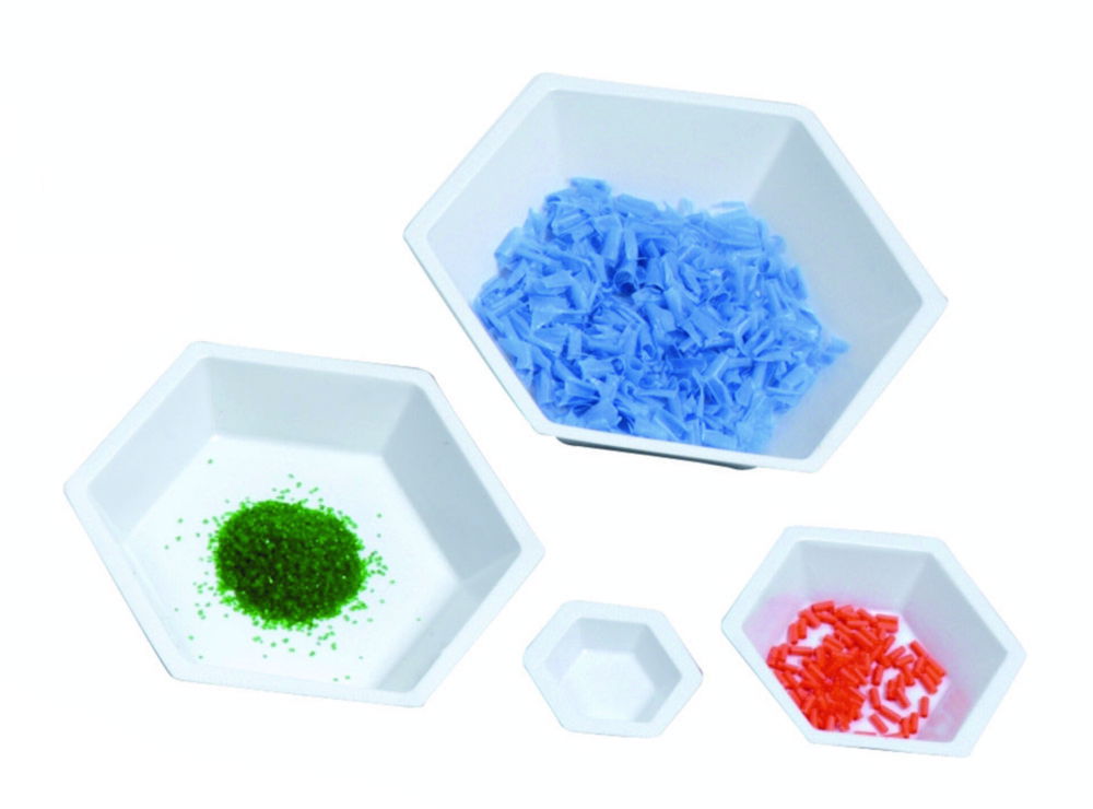 LLG-Hexagonal weighing boats, PS, antistatic LLG-Hexagonal weighing boats, PS, antistatic