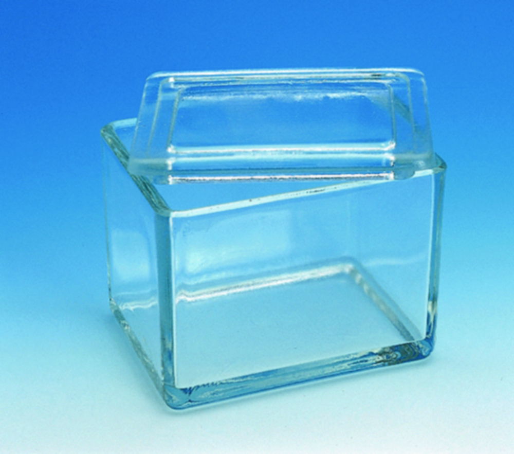 Staining troughs, soda-lime glass