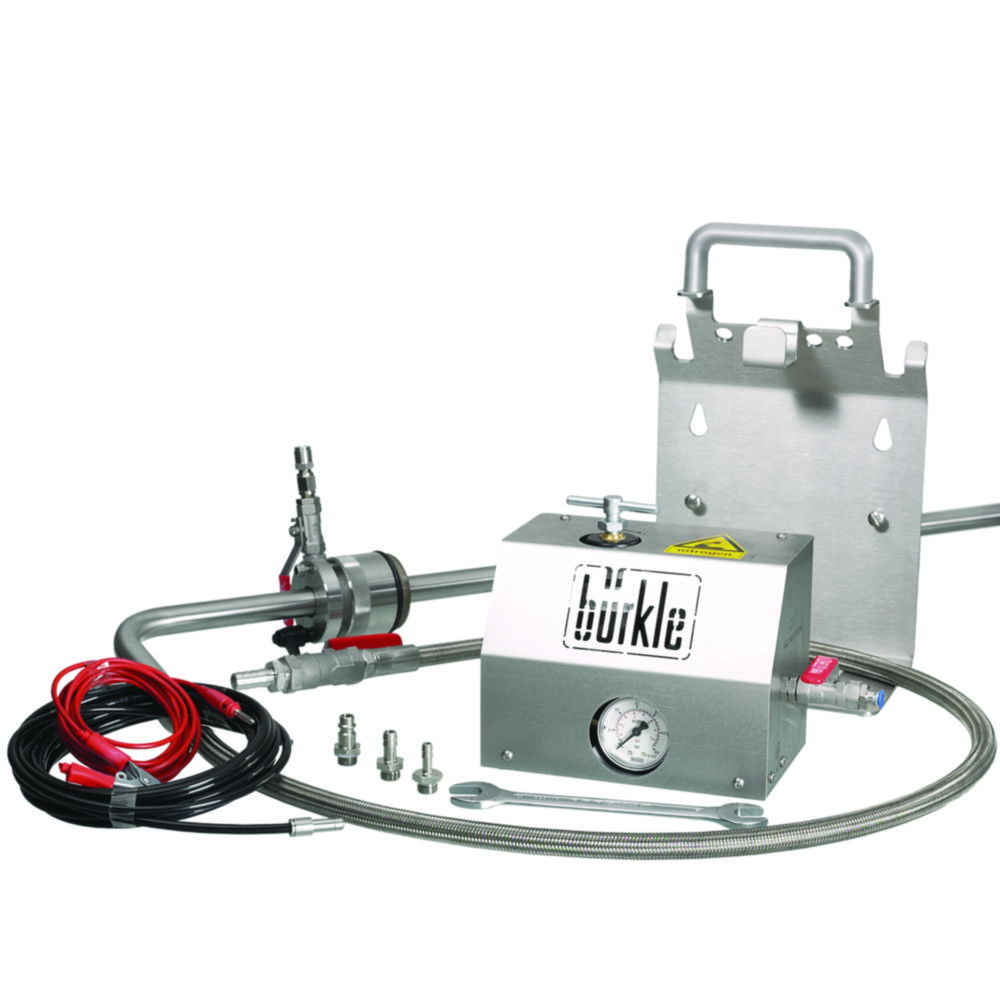 Withdrawal systems for solvents, stainless steel, with discharge hose Withdrawal systems for solvents, stainless steel, with discharge hose