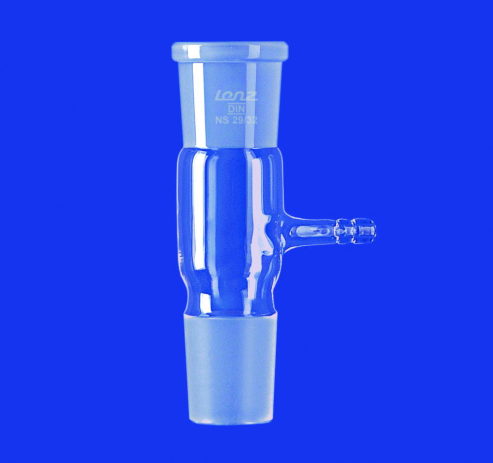 Delivery adapters, straight, with suction tube, DURAN® tubing Delivery adapters, straight, with suction tube, DURAN® tubing