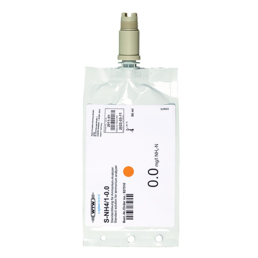 Ammonium calibration standards (NH4-N) for analyzer Alyza IQ NH4