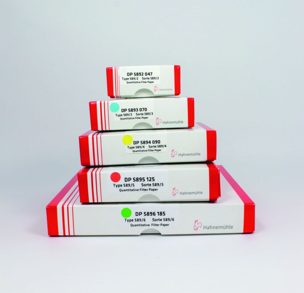 Filter paper, quantitative, round filters, 589/1 Filter paper, quantitative, round filters, 589/1