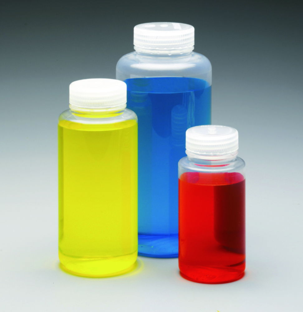 Wide mouth bottles Nalgene™ PMP, with screw cap, PP Wide mouth bottles Nalgene™ PMP, with screw cap, PP