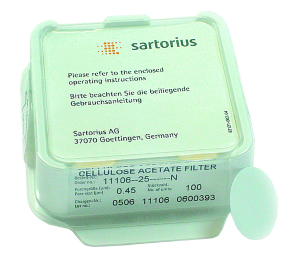 Membrane filters, cellulose acetate Membrane filters, cellulose acetate