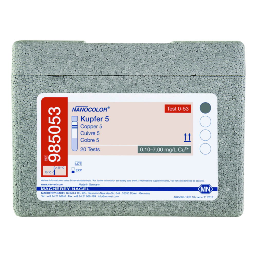 Tube tests NANOCOLOR® Copper Tube tests NANOCOLOR® Copper